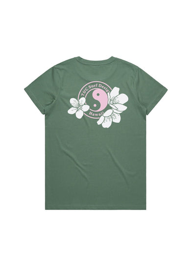 T&C Surf Designs T&C Surf Triple Sakura Logo Maple Tee, Sage / XS