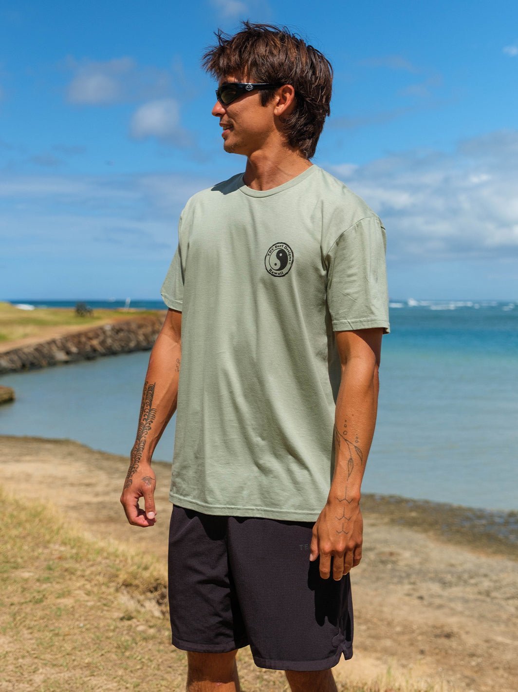 Sketch Diamond Head Wave Jersey Tee - T&C Surf Designs