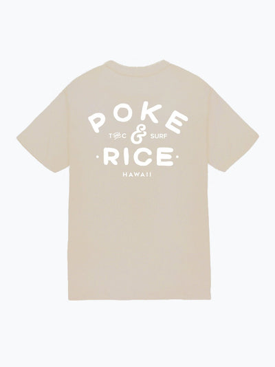 T&C Surf Designs Poke and Rice Jersey Tee, Sand / S