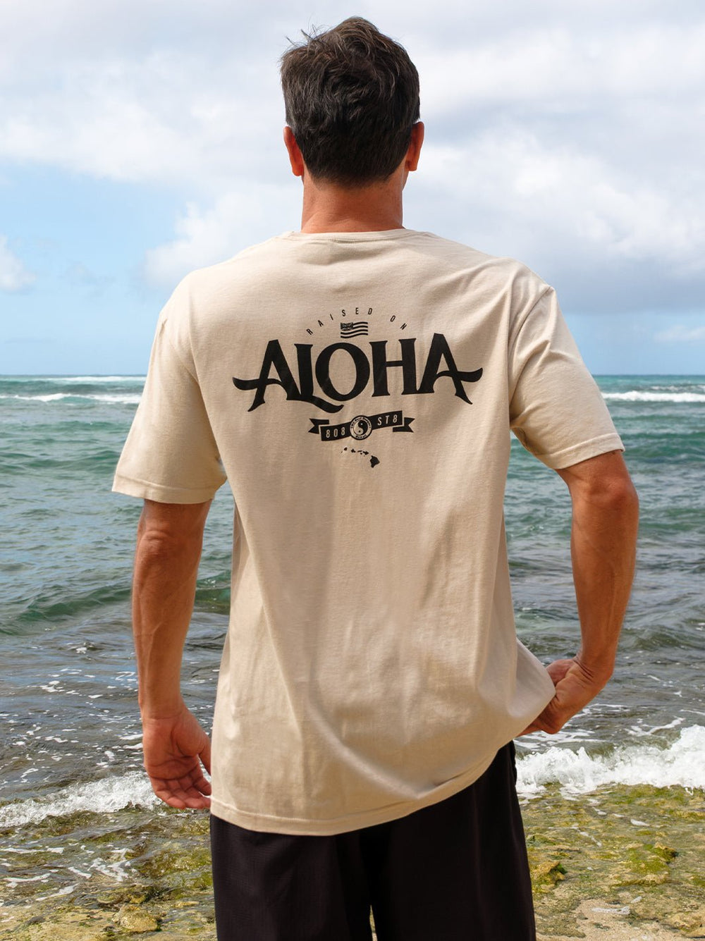 T&C Surf Designs Aloha Bannered Jersey Tee,