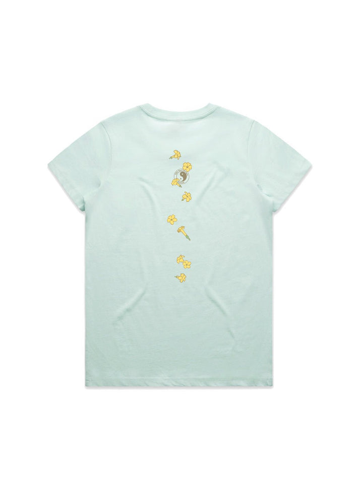 T&C Surf Designs Falling Puakeni Maple Tee, Seafoam / XS