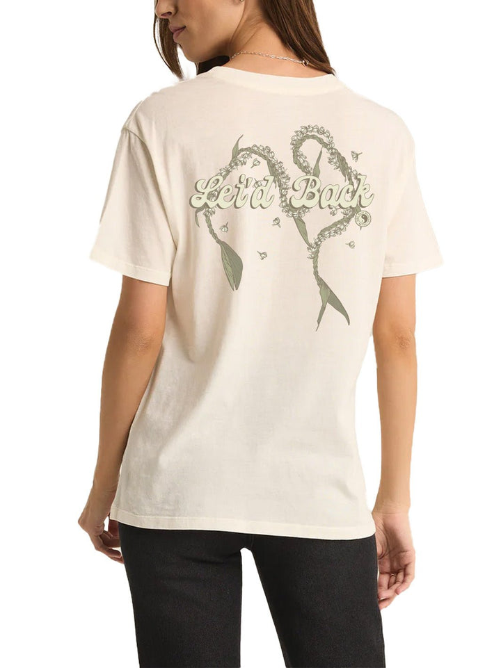 T&C Surf Designs Ti Pikake Lei Boyfriend Tee, Seasalt / XS