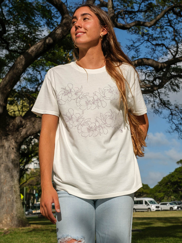 T&C Surf Designs Simple Plumeria Boyfriend Tee,