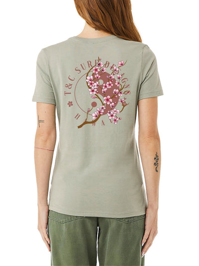 T&C Surf Designs T&C Surf Cherry Bloom Relax Tee, Thyme / S