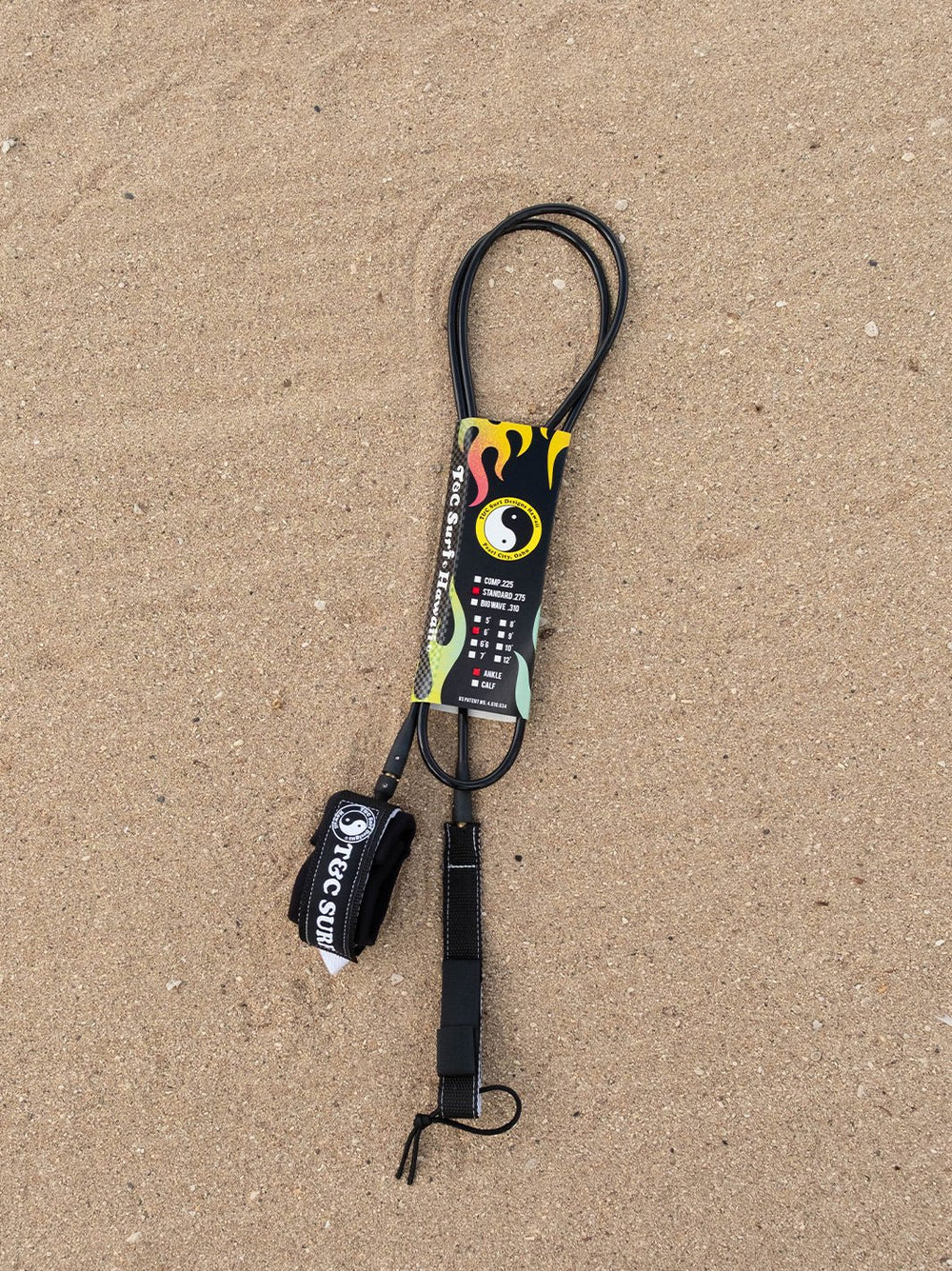 T&C Surf Designs 5' Comp Leash, Black Black