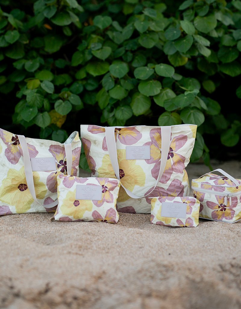 T&C Surf x Aloha Collection Watercolor Hau Mini Pouch - T&C Surf Designs