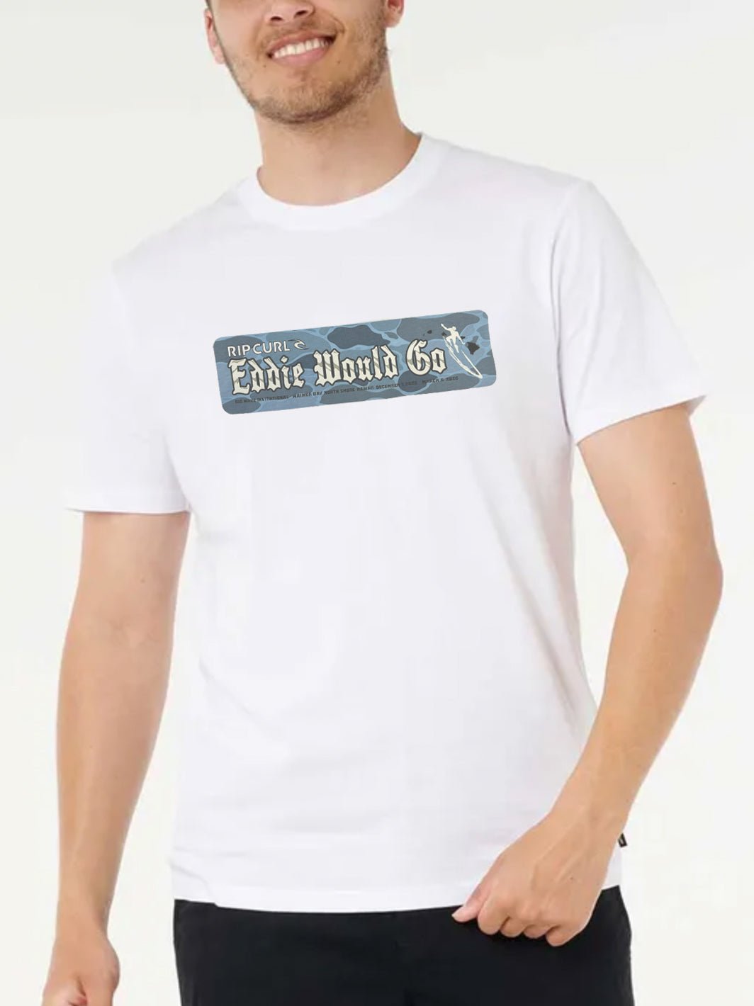 Eddie Would Go Sticker Tee - T&C Surf Designs