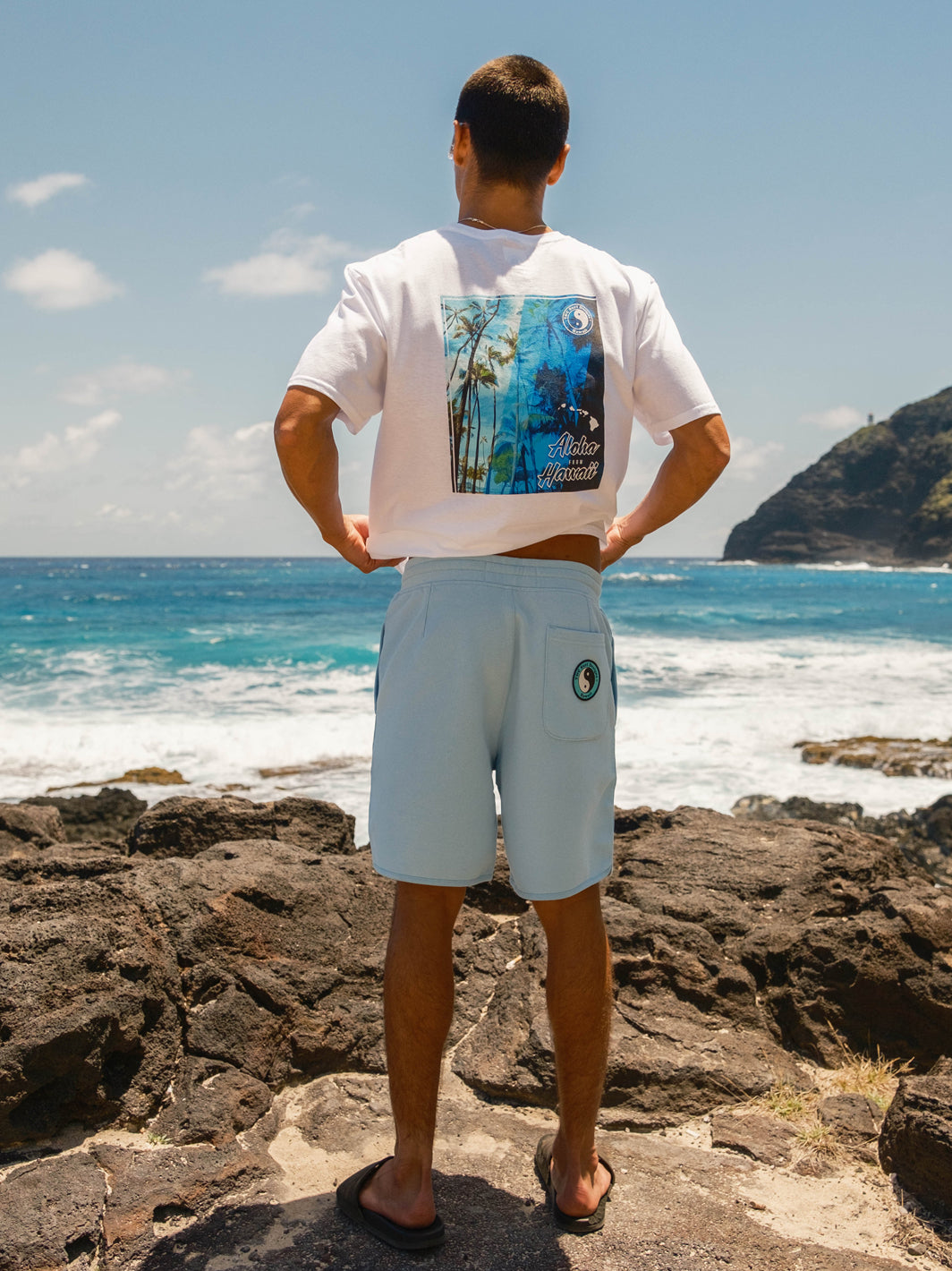 T&C Surf Designs T&C Surf Europe Yin Yang Logo Sweat Short, 