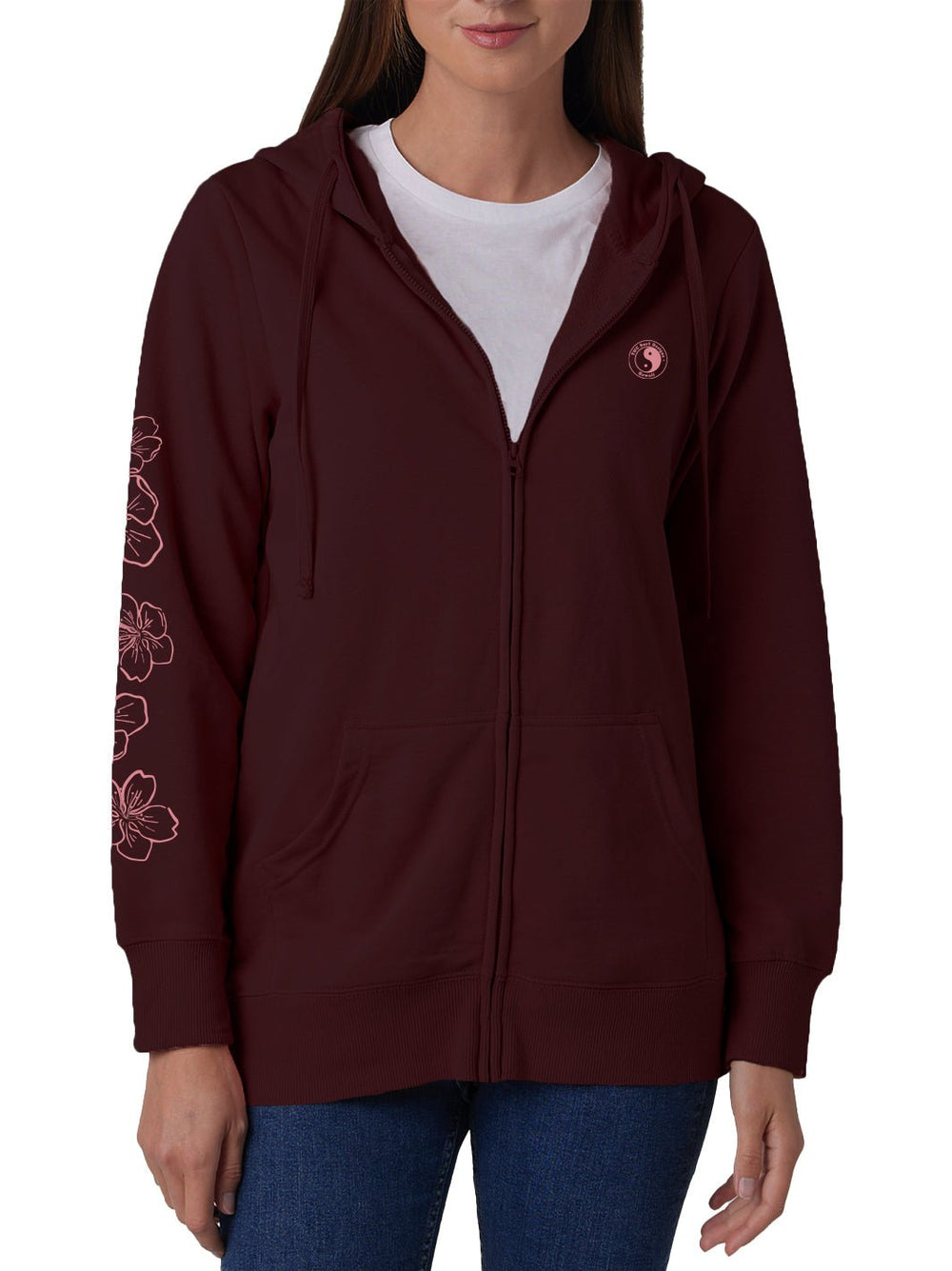 T&C Surf Designs Brushed Sakura Zip Hoodie,