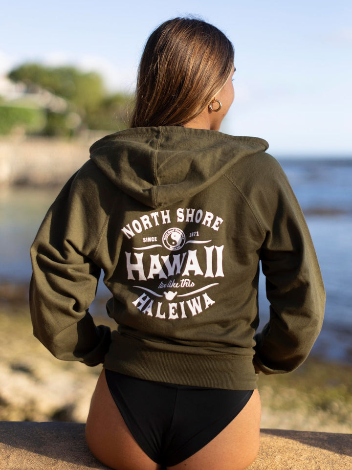 T&C Surf Designs North Shore Hawaii Zip Hoodie,