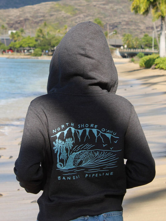 T&C Surf Designs T&C Surf North Shore Banzai Crop Zip Hoodie,