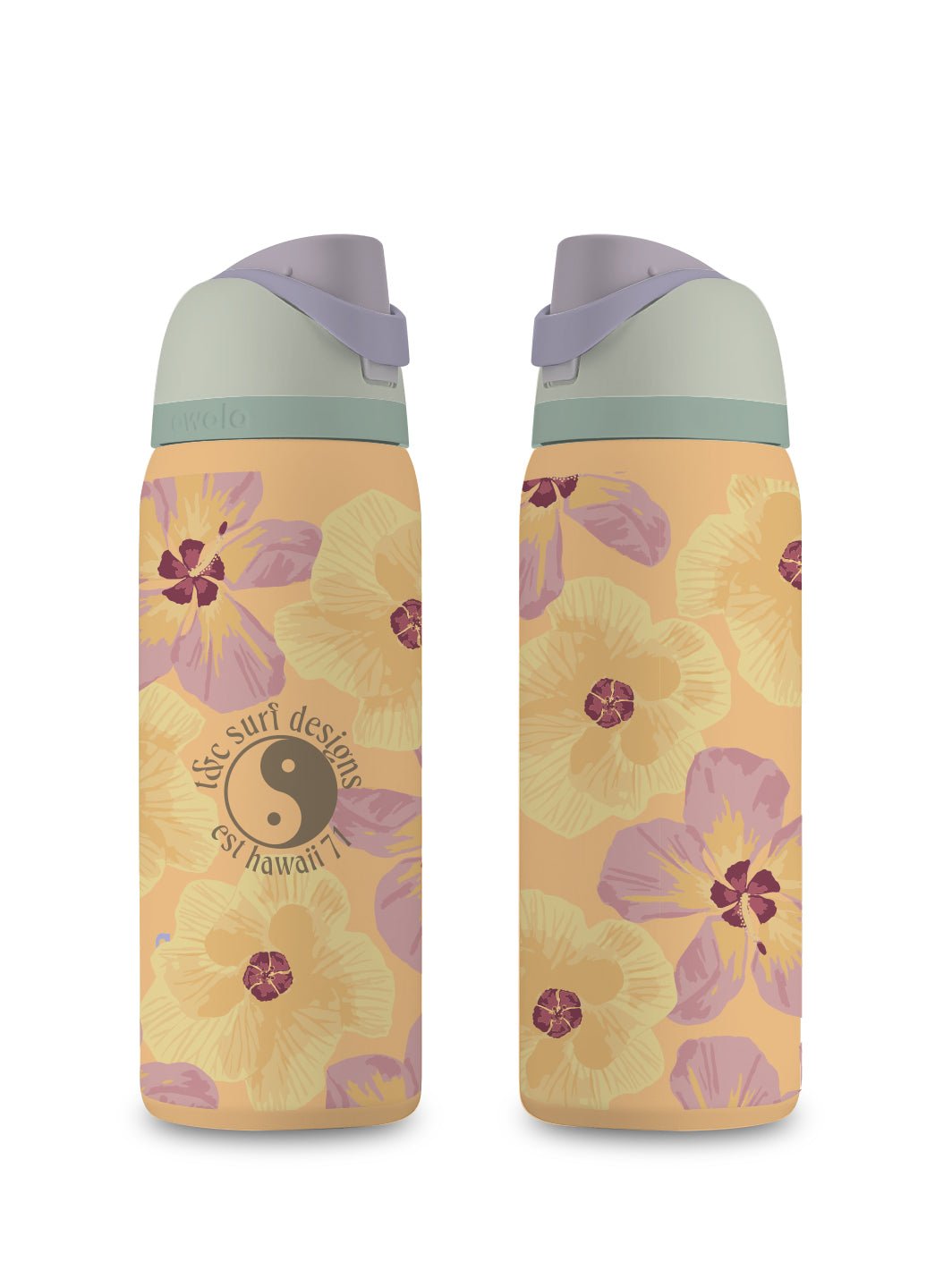 T&C Surf 32 oz Watercolor Hau Owala - T&C Surf Designs