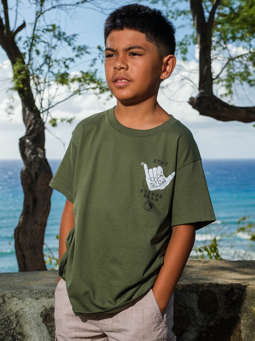Kids Shaka Back Tee - T&C Surf Designs