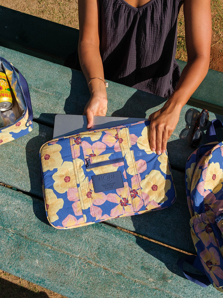 Aloha Collection Watercolor Hau Laptop Case