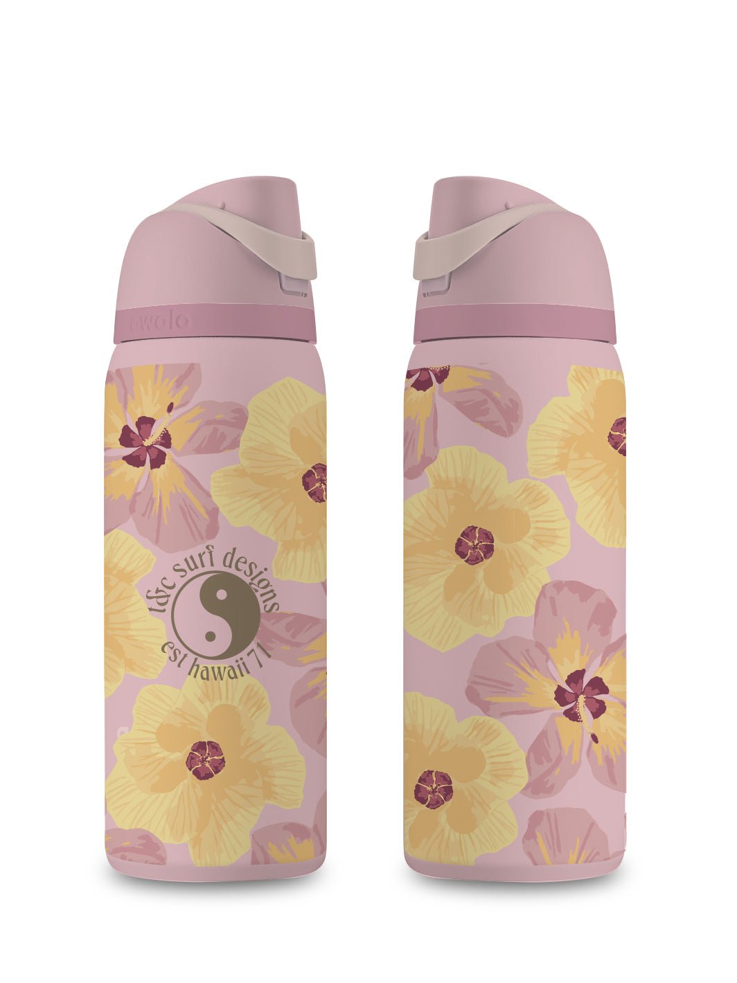 T&C Surf 32 oz Watercolor Hau Owala - T&C Surf Designs