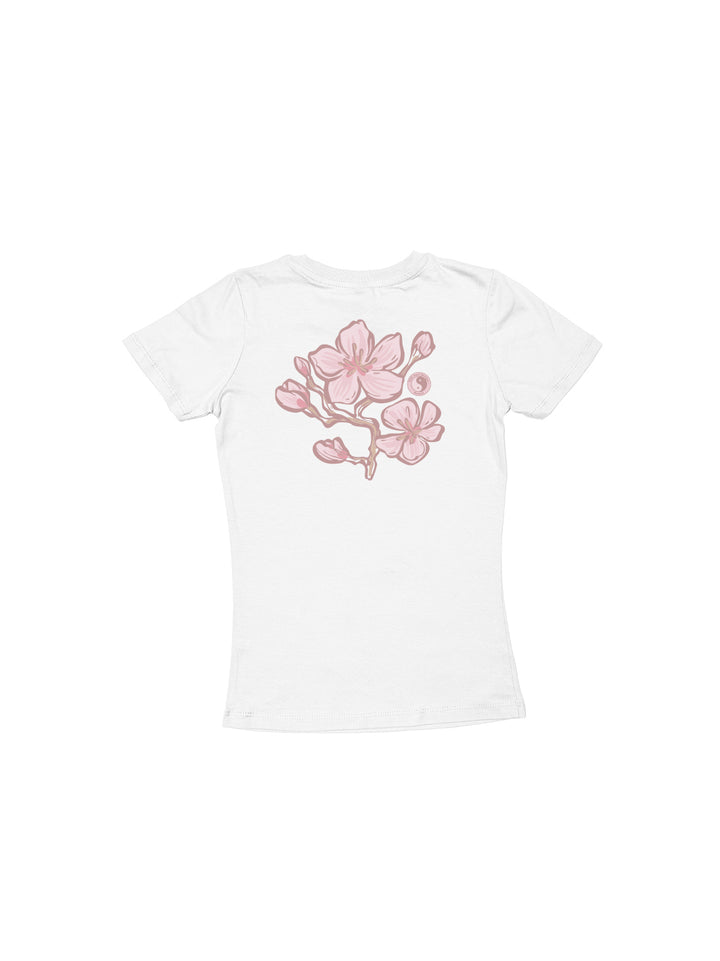 T&C Surf Designs Girls Sakura Season Sweetheart Tee, White / XS