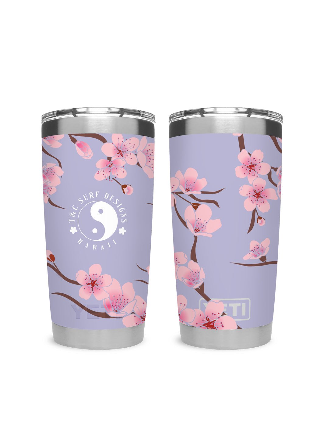 T&C Surf Designs T&C Surf 20 oz Cherry Bloom Tumbler Yeti, Cosmic Lilac