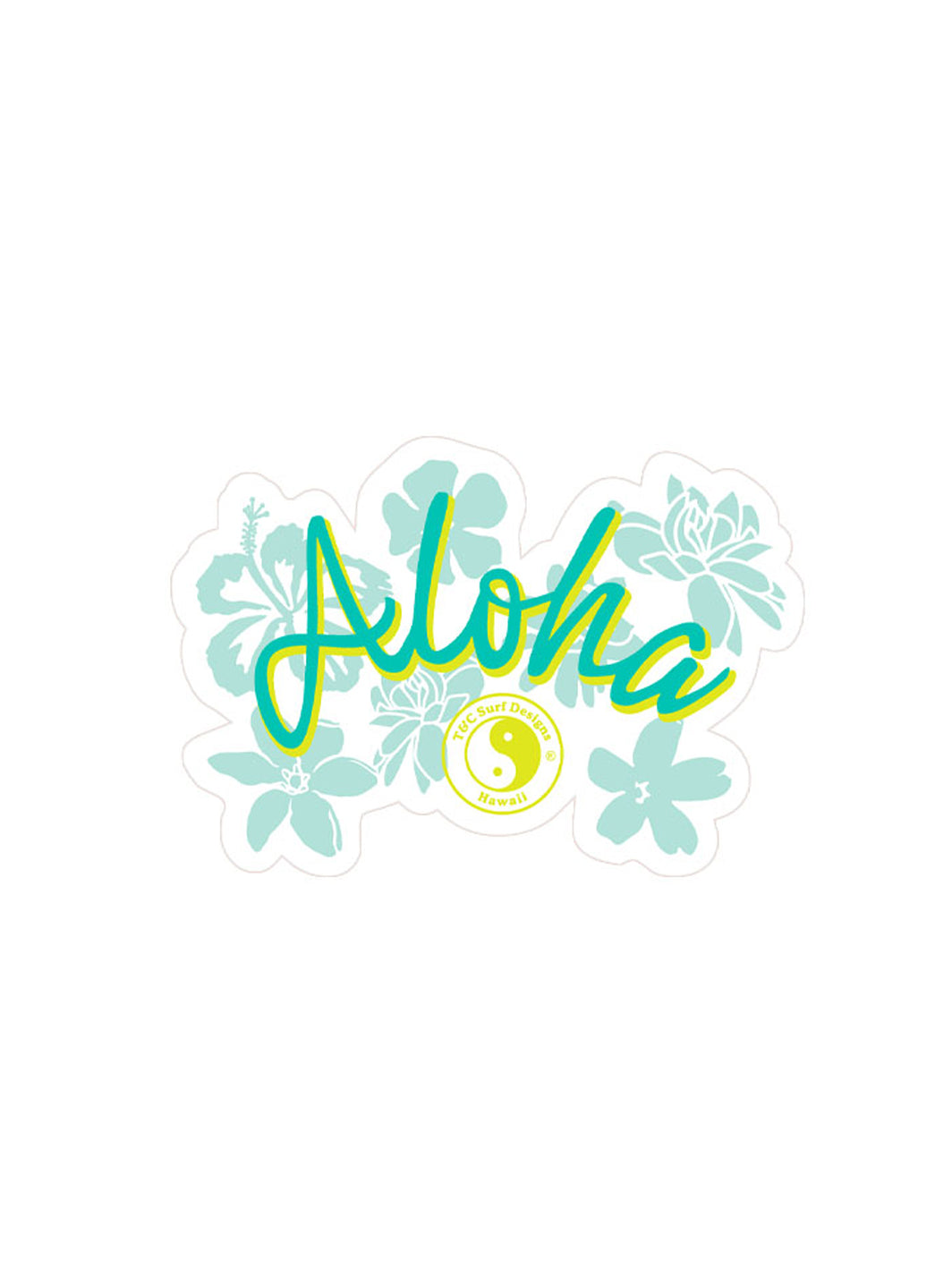 T&C Surf Designs T&C Surf Sunshine Pua Sticker, Teal