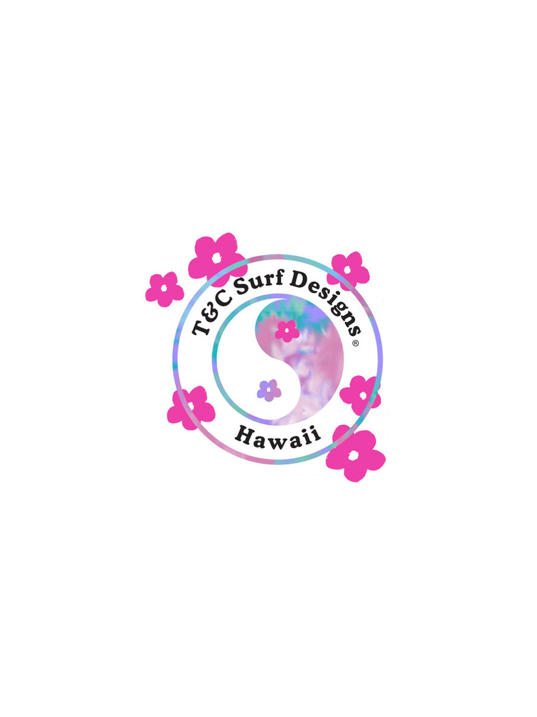 T&C Surf Designs T&C Surf Tide Dye Pua Sticker, One