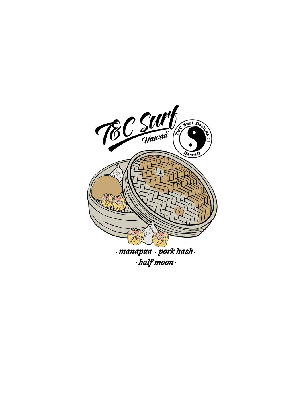 T&C Surf Designs T&C Surf Manapua Sticker, One