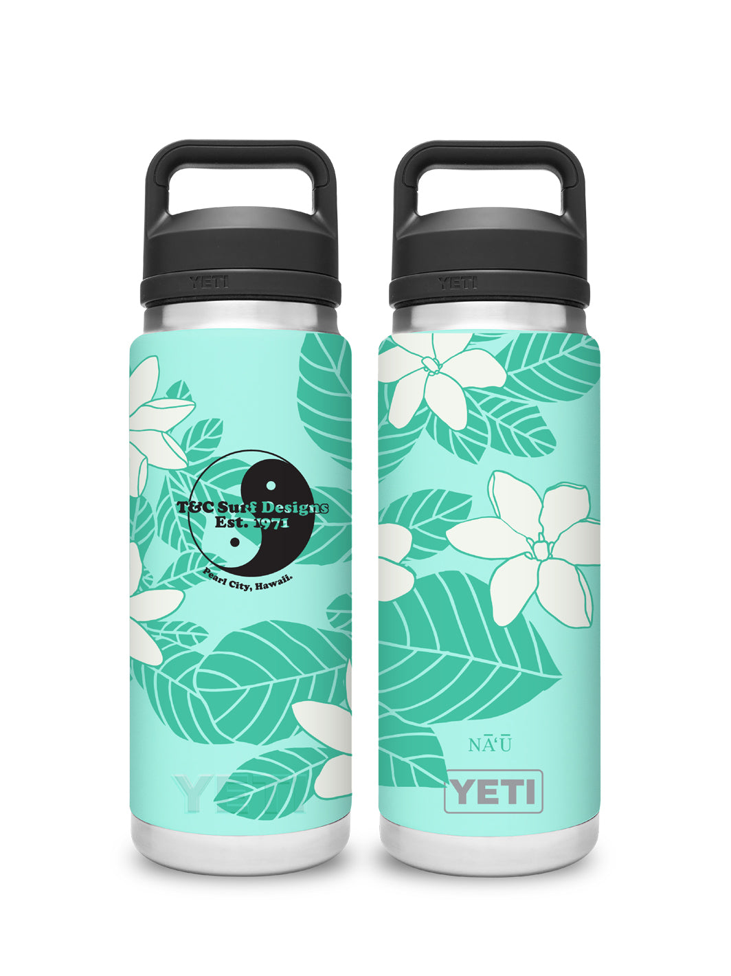 T&C Surf Designs T&C Surf 26 oz Na'u Rambler Yeti Bottle with Chug Cap, Seafoam