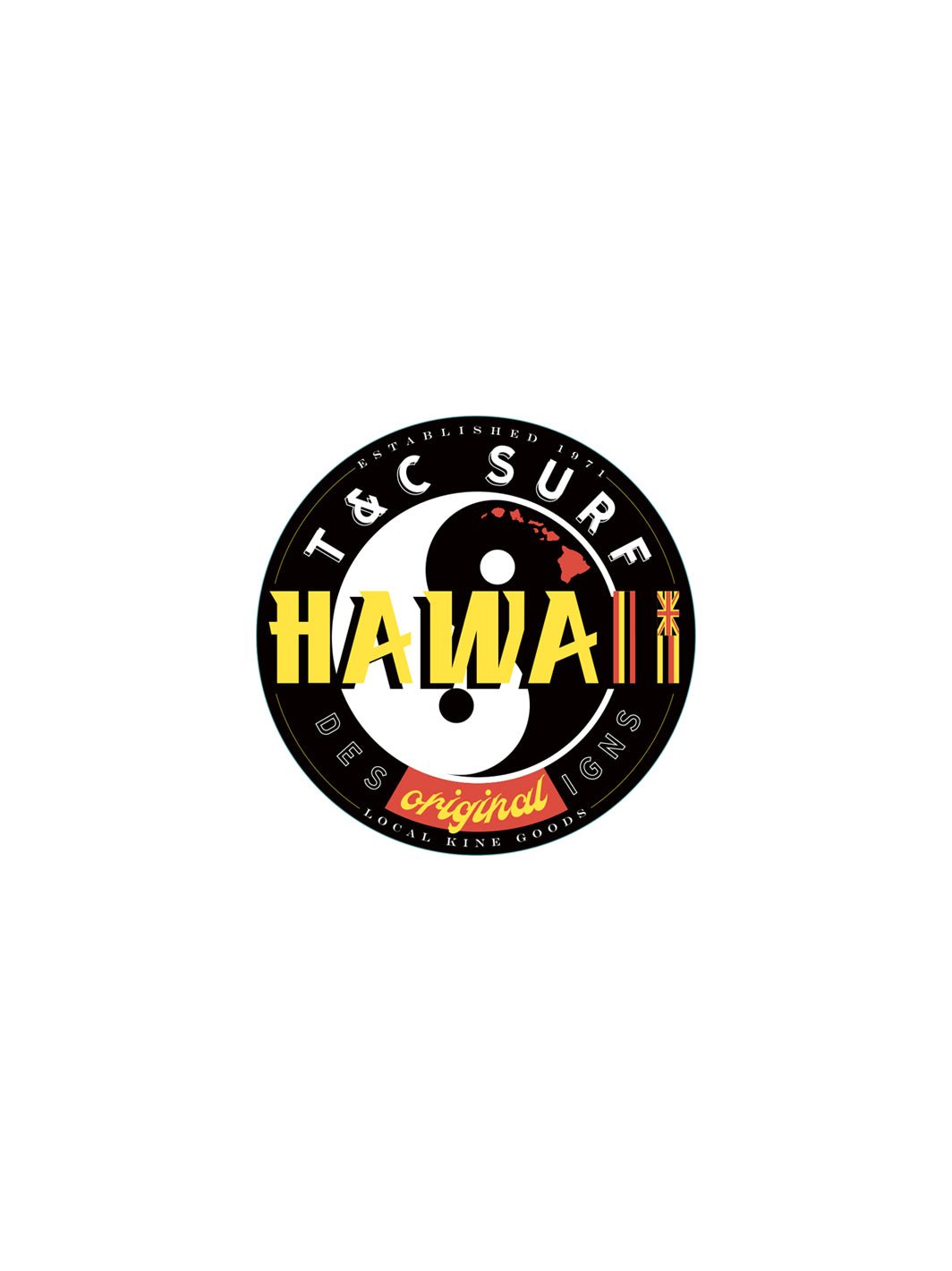 T&C Surf Designs T&C Surf Hawaiiana Sticker, One