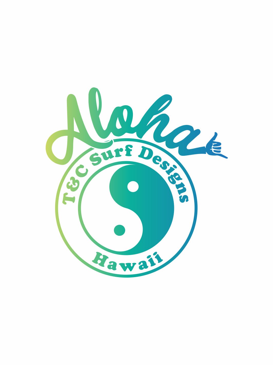 T&C Surf Designs Aloha Script Sticker,