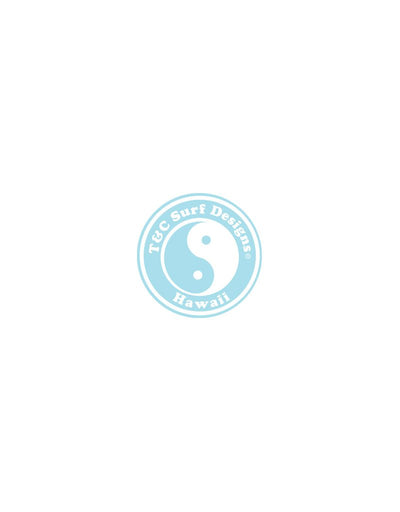 T&C Surf Designs T&C Surf 2" Standard Logo Decal Sticker, White Clear