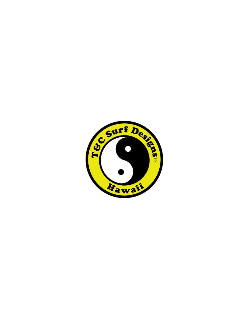 T&C Surf Designs 2" Standard Logo Decal Sticker, Yellow