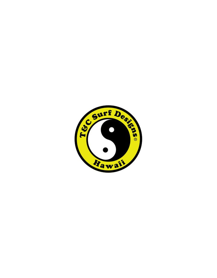 T&C Surf Designs 2" Standard Logo Decal Sticker, Yellow