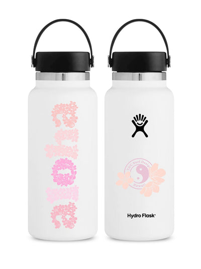 T&C Surf Designs T&C Surf 32 oz Sakura Cluster Hydro Flask, White