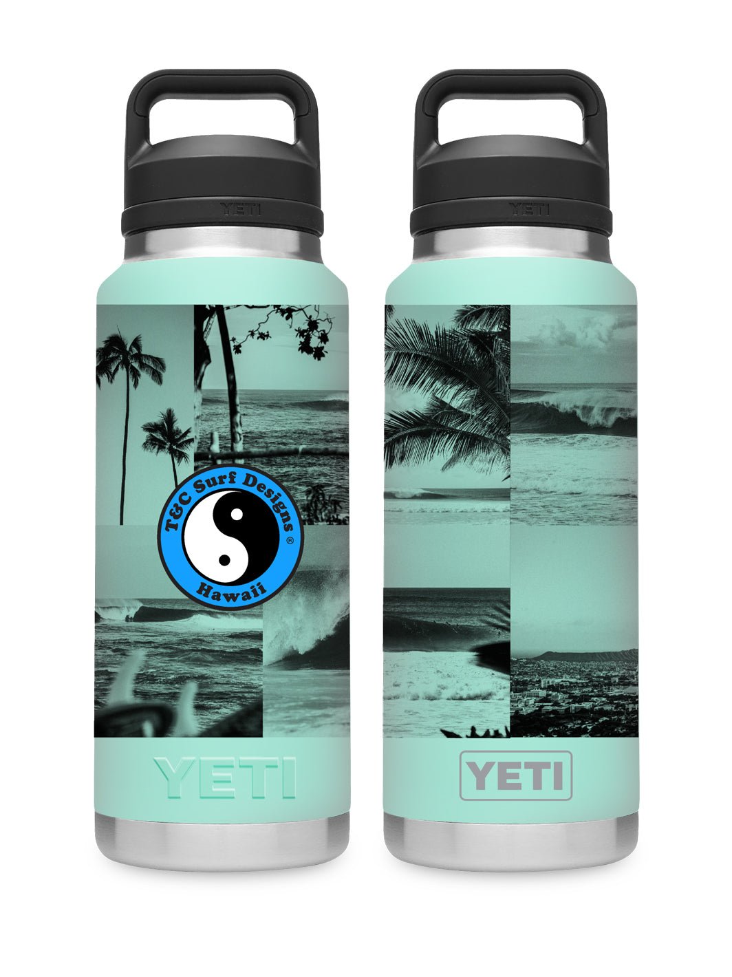 T&C Surf Designs T&C Surf 36 oz Monotone Rambler Yeti Bottle with Chug Cap, Seafoam