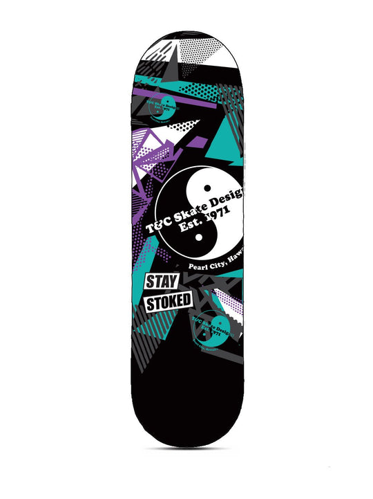 T&C Surf Designs T&C Surf Stoked Skateboard, 8.2 / Black Purple