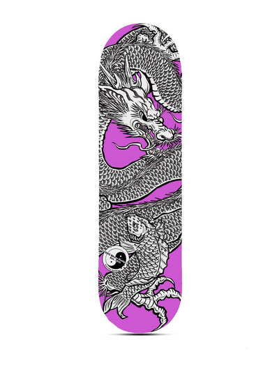 T&C Surf Designs T&C Surf Dragon Koi Skateboard, 8.5 x 31.375" / Pink