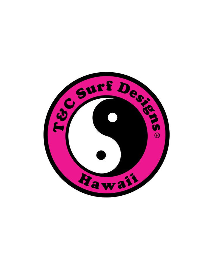 T&C Surf Designs 6" Standard Logo Sticker, Pink