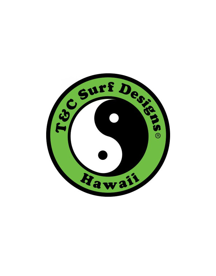 T&C Surf Designs 6" Standard Logo Sticker, Green