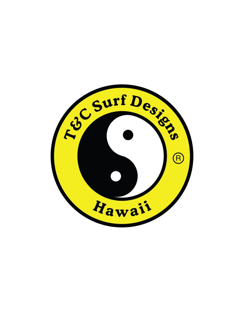 T&C Surf Designs 6" Standard Logo Sticker, Yellow