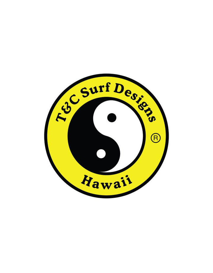 T&C Surf Designs 6" Standard Logo Sticker, Yellow