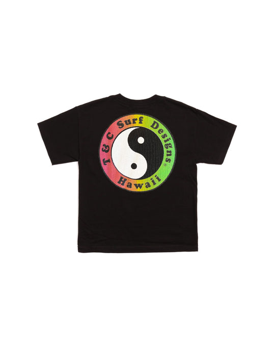 T&C Surf Designs T&C Surf Australia Kids OG Logo Tee Black Rasta, XS (8) / Black Rasta