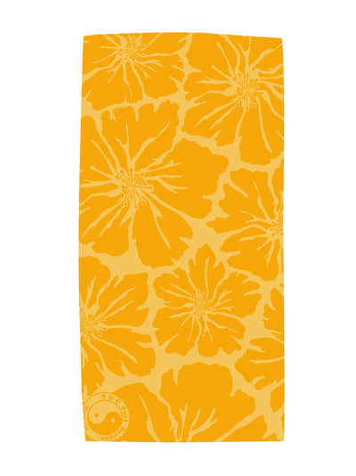 T&C Surf Designs T&C Surf Ilima Outline Microfiber Towel, Yellow/ Grey