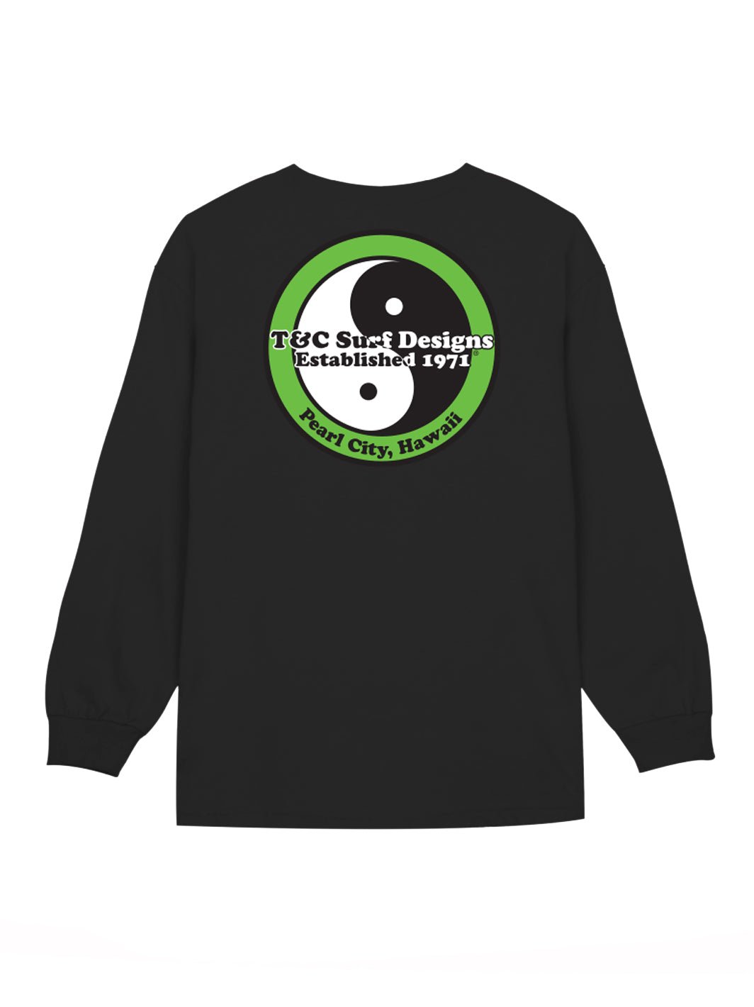 T&C Surf Designs Retro Neon Long Sleeve, Black Green / S