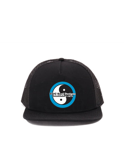 T&C Surf Designs T&C Surf Retro Neon Trucker Cap, Black Blue