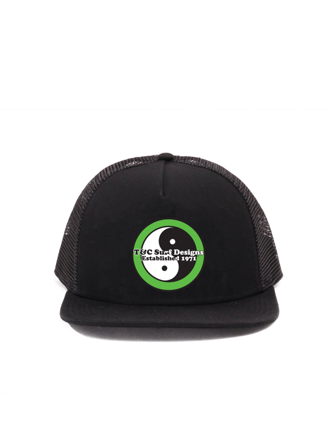 T&C Surf Designs T&C Surf Retro Neon Trucker Cap, Black Green