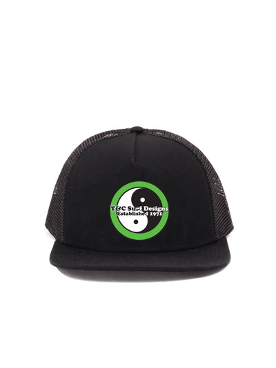 T&C Surf Designs T&C Surf Retro Neon Trucker Cap, Black Green