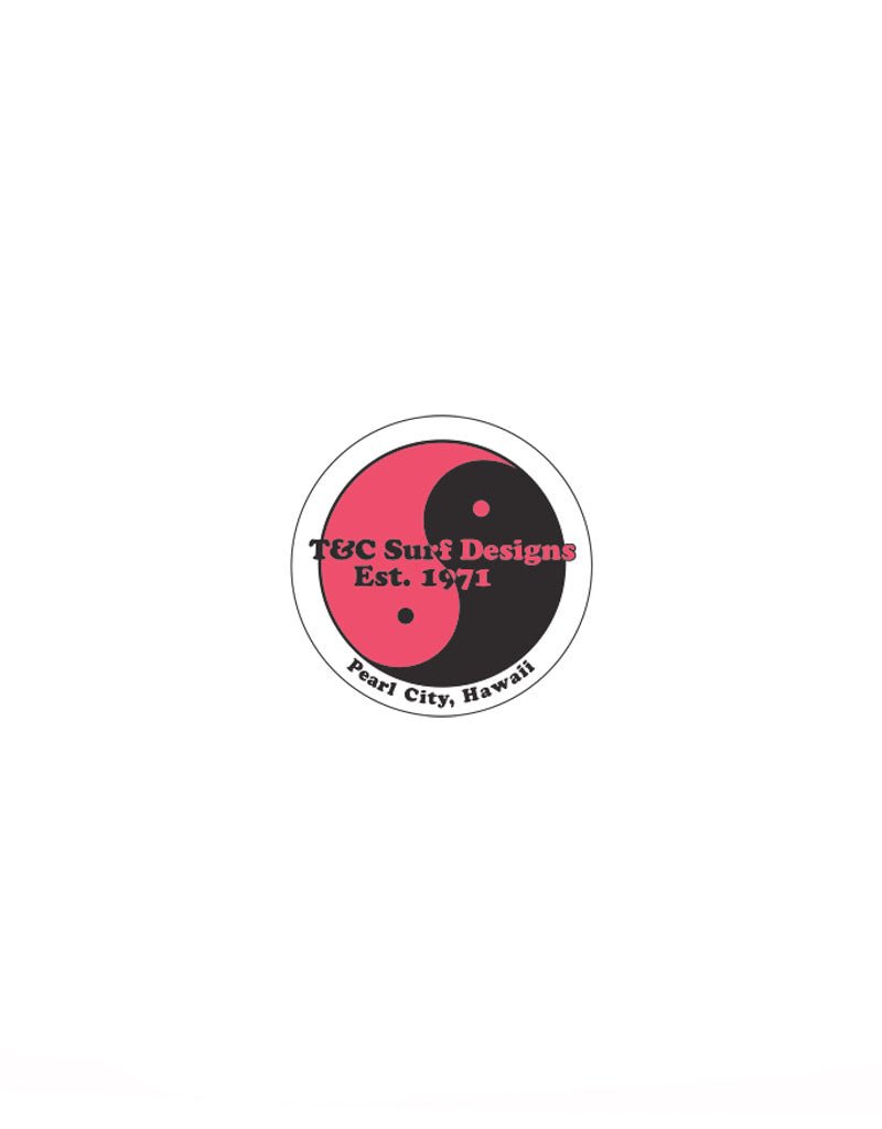 T&C Surf Designs T&C Surf 50 Year Crayola Logo Sticker, Black Red