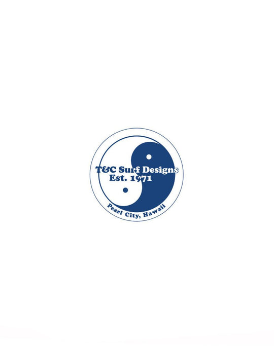 T&C Surf Designs T&C Surf 50 Year Crayola Logo Sticker, Blue White