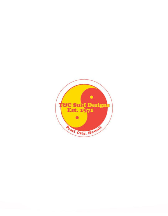 T&C Surf Designs T&C Surf 50 Year Crayola Logo Sticker, Orange Yellow
