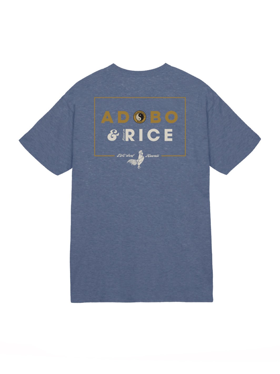 T&C Surf Designs Adobo and Rice Jersey Tee, Heather Navy / S