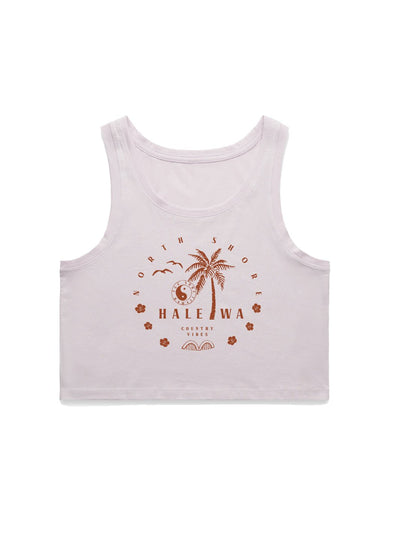 T&C Surf Designs T&C Surf North Shore All Day Crop Singlet Tank, Orchid / XS