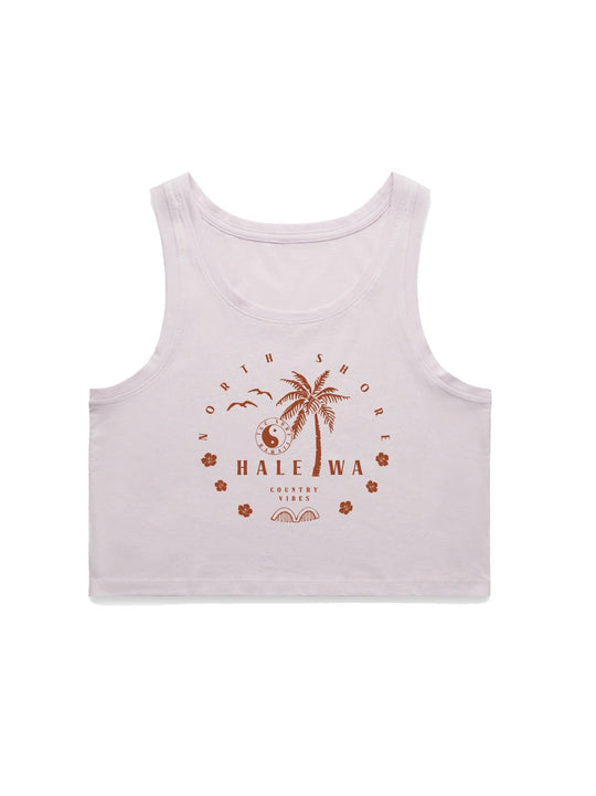 T&C Surf Designs T&C Surf North Shore All Day Crop Singlet Tank, Orchid / XS